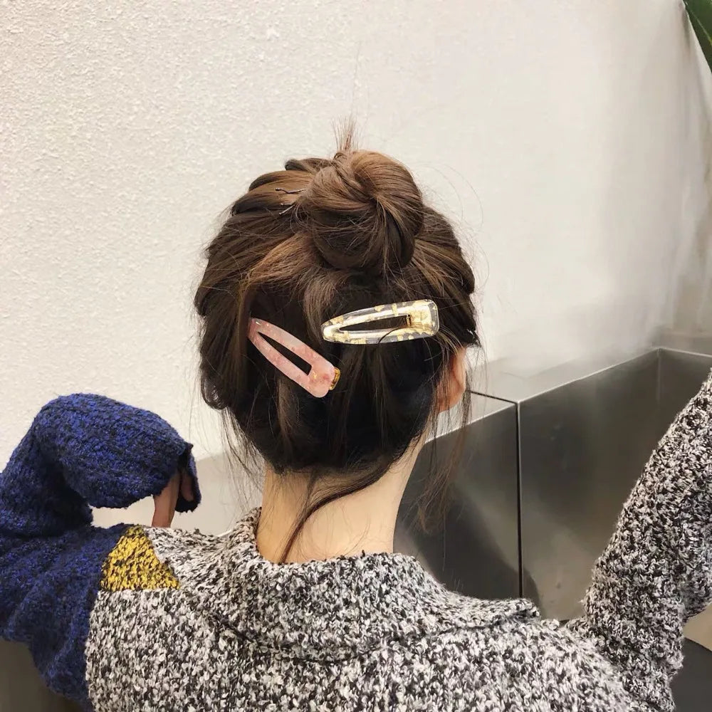 2019 Popular Fashion Acetate Sweet Hairpins Girls Hair Clips Pin Barrette Accessories close-up view