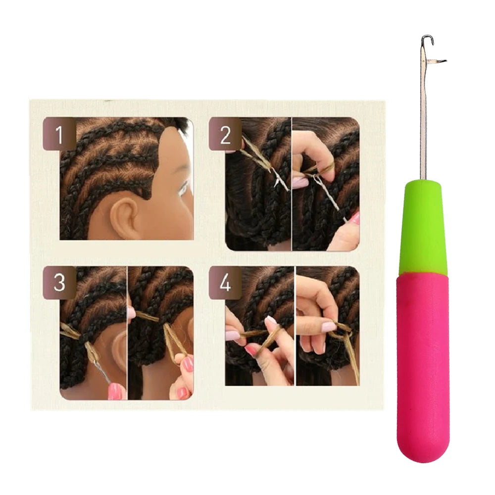 Plastic Crochet Hook Needle for Hair Weaving Dreadlock Knit Hook Needle for Hair We additional angle