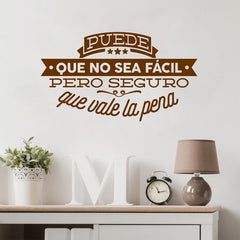 Spanish Inspiring Quote Wall Decals | Vinyl Sticker for Home Decor alternate view