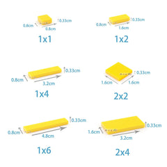 100pcs 1x1 Round Building Blocks Bricks | 33 Color DIY Educational Toy Set detail view