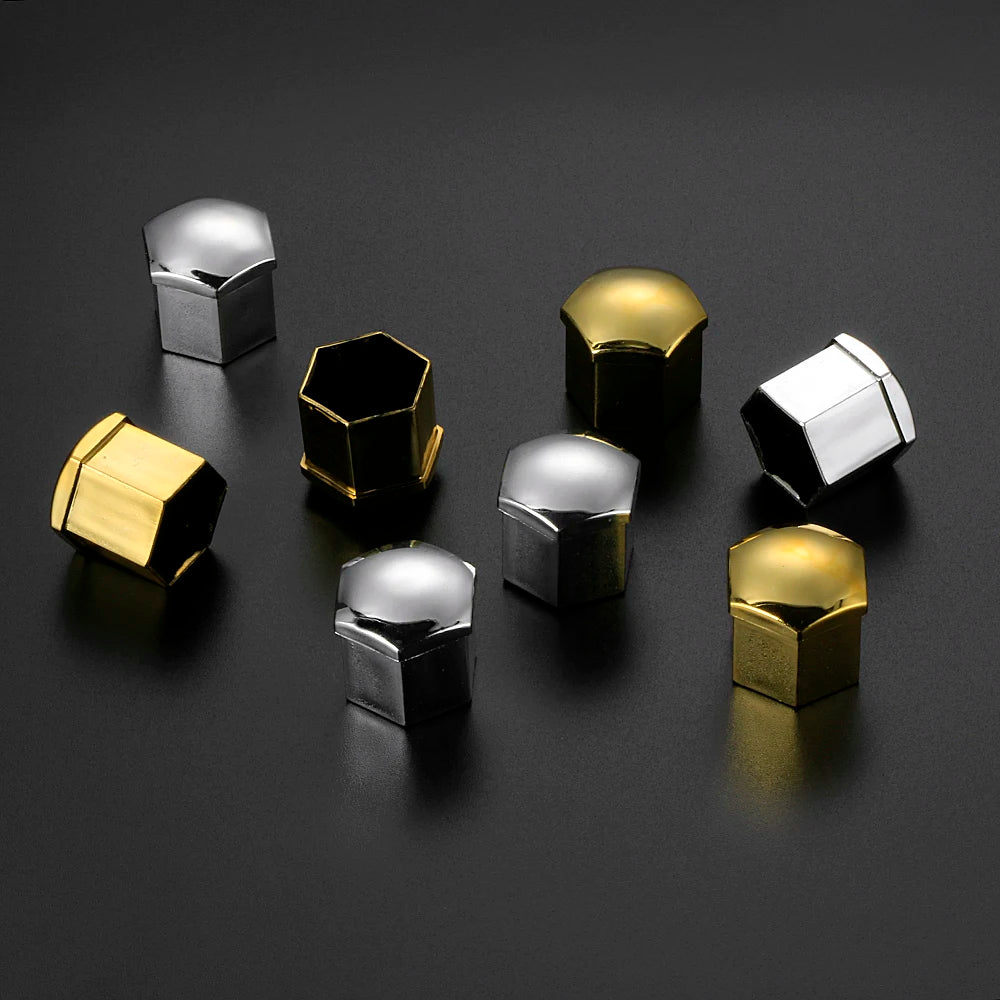 Wheel Nut Covers ABS Chrome 17 19 21mm 20 Pcs detail view