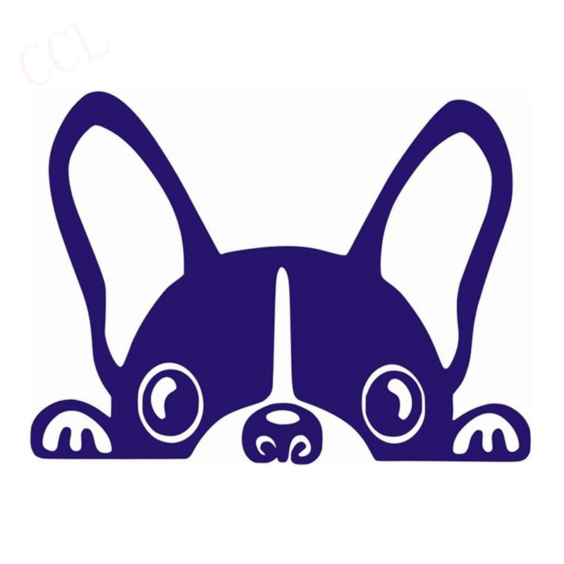 French Bulldog Light Switch Sticker | Vinyl Wall Decal for Switch Plate close-up view