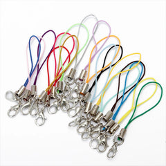 50pcs Cell Phone Lanyard Strap String Mobile Hook With Lobster Clasp Ring Keychain For DIY Jewelry F
