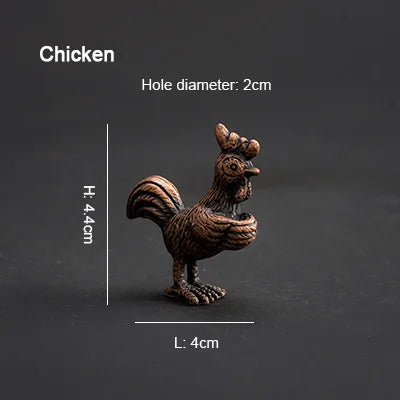 PINNY Metal Chinese Zodiac Incense Holder | Mini 12 Animals Stick Incense Base close-up view