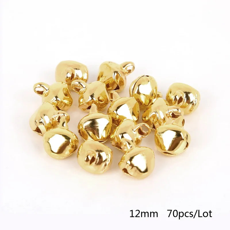 50-300Pcs Gold Jingle Bells Iron Pendants Hanging Christmas Tree Ornaments Christmas Dec detail view