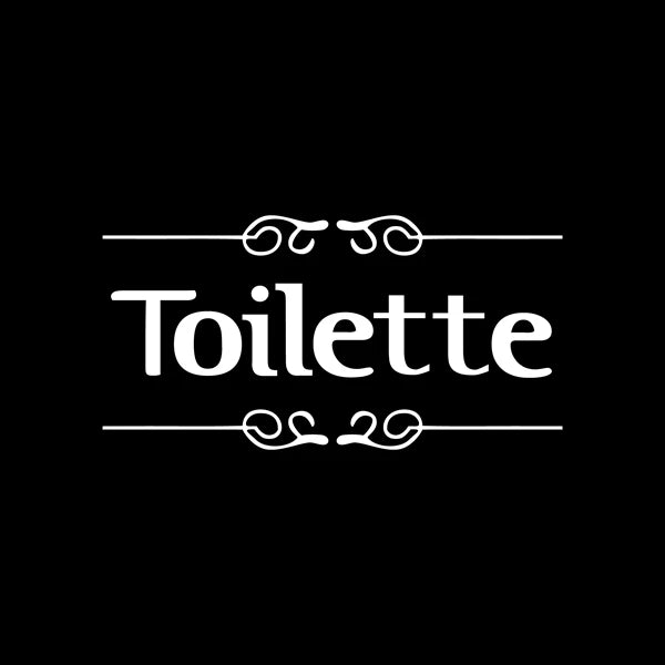 French Bathroom Toilet Sign Vinyl Sticker Decal | WC Entrance Sign Door Decal for F additional angle