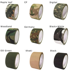 5M Outdoor Camouflage Tape WRAP Hunting Waterproof Self Adhesive Camo Tape Stealth Banda detail view