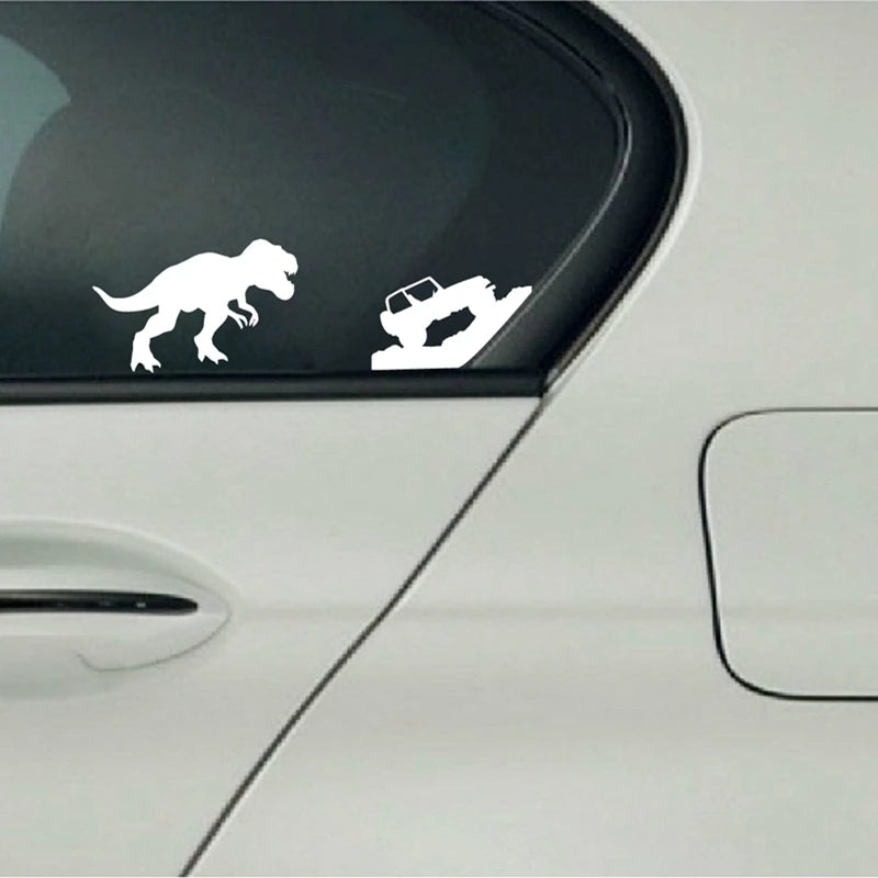 T-Rex Dinosaur Car Sticker | Jeep Window Decal for Laptop and Car Decoration lifestyle view