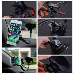 Crouch Car Phone Holder 360 Degree Flexible Dashboard Windshield Desk Stand close-up view