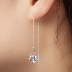 Silver Drop Tassel Earrings | Fashion Jewelry for Women