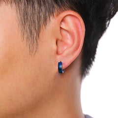 VNOX Stainless Steel Hoop Earrings for Men Women | Small Huggie Earrings detail view