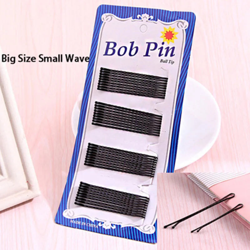 1Pack New High Quality Women Hair Clips Bobby Hair Pins Hairpins Black Wave Straight Barrettes Girls Hair Accessories Wholesale