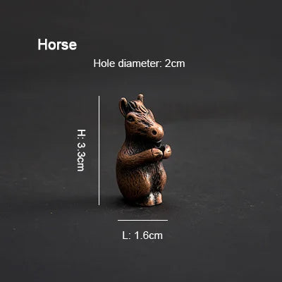 PINNY Metal Chinese Zodiac Incense Holder | Mini 12 Animals Stick Incense Base additional angle