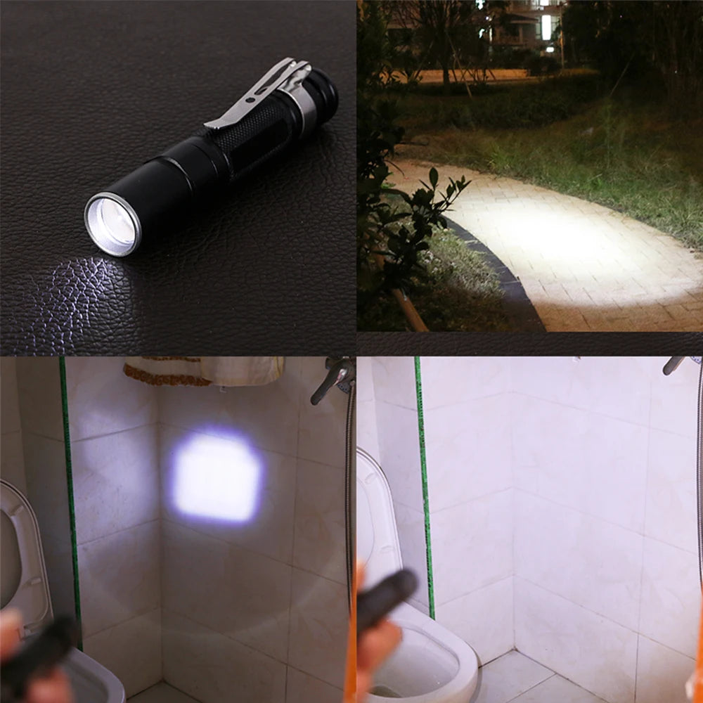 2000LM Pocket Pen Flashlight | Portable Mini LED Torch with AAA Battery additional angle