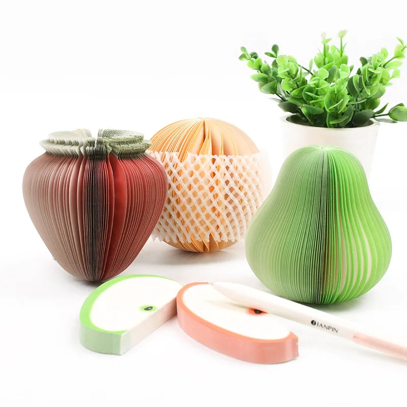 Fruit Sticky Notes Set | Creative DIY Memo Pads for Wall Decoration additional angle