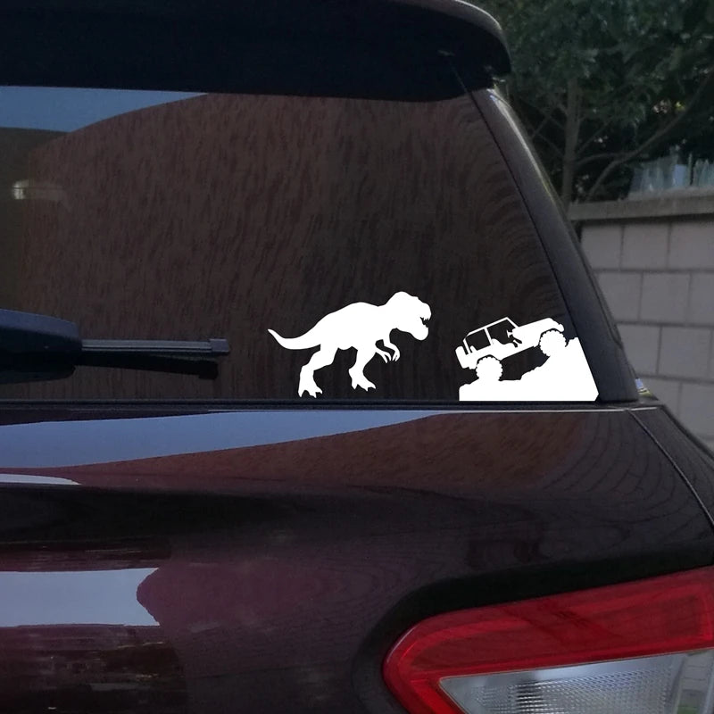 T-Rex Dinosaur Car Sticker | Jeep Window Decal for Laptop and Car Decoration alternate view