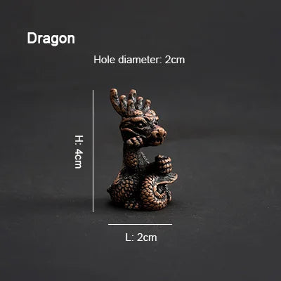 PINNY Metal Chinese Zodiac Incense Holder | Mini 12 Animals Stick Incense Base detail view
