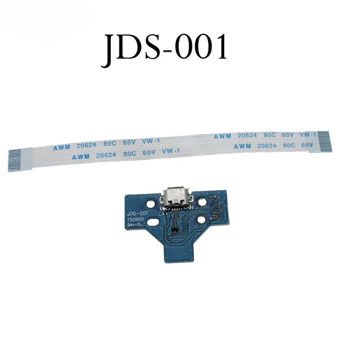 PS4 Controller Charging Port Replacement Board | Micro USB Socket with Flex Cable alternate view