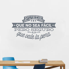 Spanish Inspiring Quote Wall Decals | Vinyl Sticker for Home Decor detail view