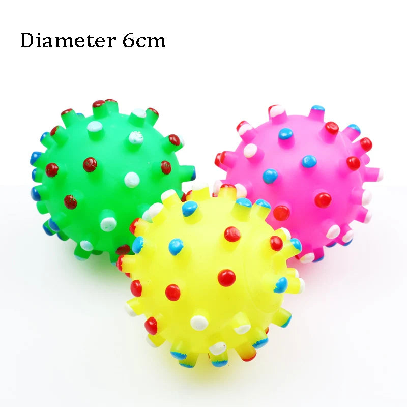 1pcs Diameter 6cm Squeaky Pet Dog Ball Toys for Small Dogs Rubber Chew Puppy Toy Dog alternate view