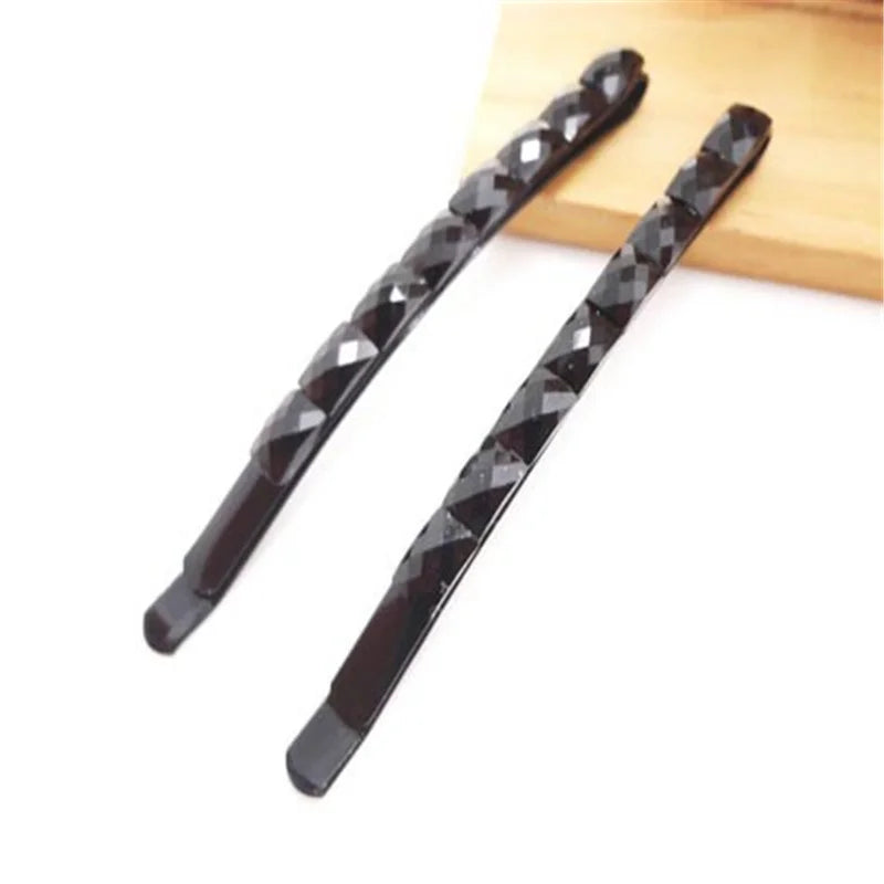 Women Hairpins Solid Black Color Hairgrips Hair Accessories Fashion Metal Barrettes additional angle