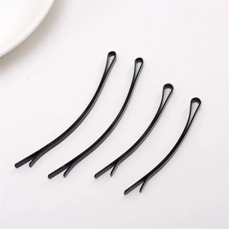 Fashion 24Pcs/Lot Women Hairpins Barrette One Word Hair Clips Black Dripping Hairclips close-up view