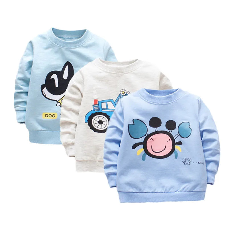 Baby Cartoon Cotton Long Sleeve T-Shirt | Casual Spring Top for Toddlers alternate view