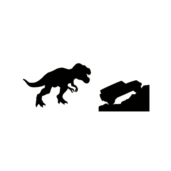 T-Rex Dinosaur Car Sticker | Jeep Window Decal for Laptop and Car Decoration lifestyle view