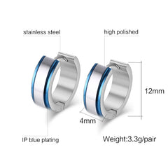 Vnox Small Stainless Steel Hoop Earring Stainless Steel Earings for Women Men alternate view