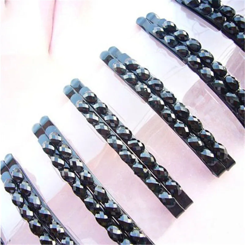 Women Hairpins Solid Black Color Hairgrips Hair Accessories Fashion Metal Barrettes S lifestyle view