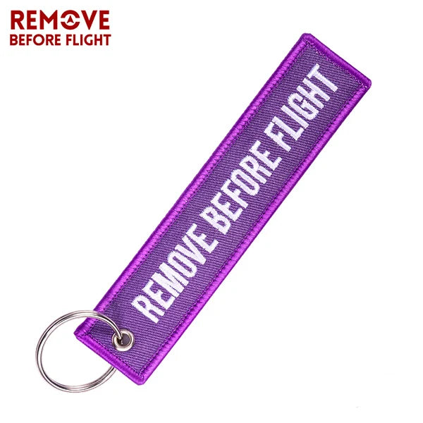 Motorcycle Keychain with Embroidery | Real Men Like Curves Keyring additional angle