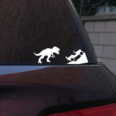 T-Rex Dinosaur Car Sticker | Jeep Window Decal for Laptop and Car Decoration close-up view