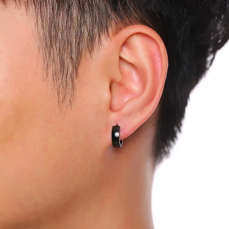 VNOX Stainless Steel Hoop Earrings for Men Women | Small Huggie Earrings alternate view