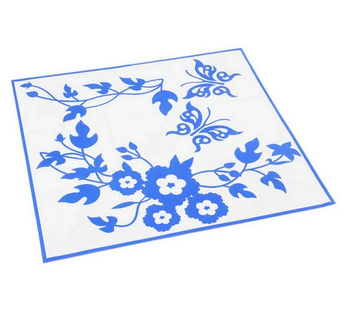 Butterfly Flower Wall Sticker | Bathroom Decor Wall Decals close-up view