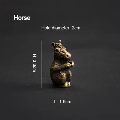 PINNY Metal Chinese Zodiac Incense Holder | Mini 12 Animals Stick Incense Base additional angle