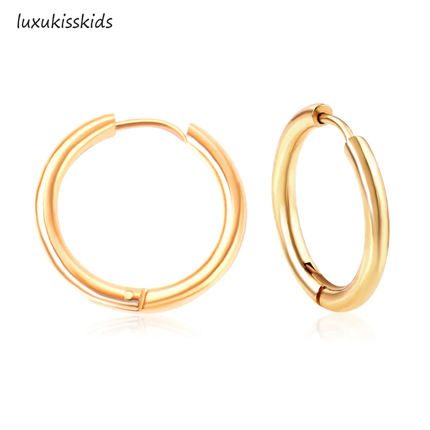 Small Hypoallergenic Hoop Earrings for Sensitive Ears | Stainless Steel Huggie Earrings detail view