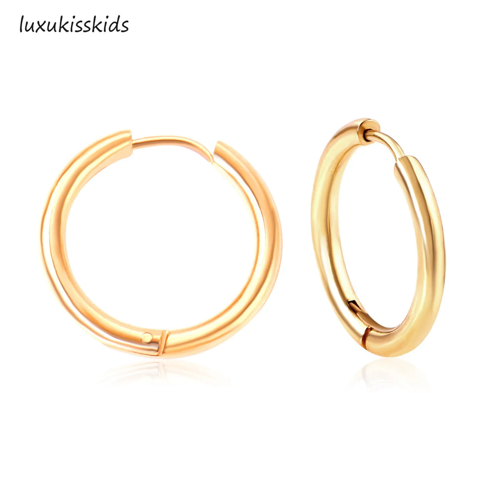 Small Hypoallergenic Hoop Earrings for Sensitive Ears | Stainless Steel Huggie Earrings detail view