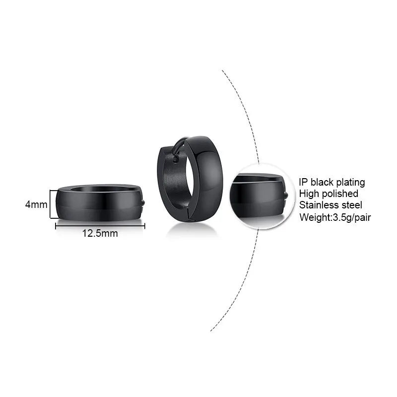 VNOX Stainless Steel Hoop Earrings for Men Women | Small Huggie Earrings lifestyle view