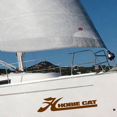 Set of 2 Hobie Cat Sailing Boat Decals | Removable Vinyl Stickers for Racing Sport and B detail view