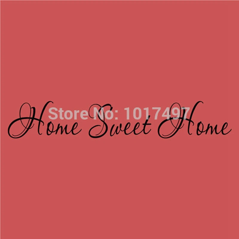 Sweet Home Quote Wall Sticker | Vinyl Lettering Decal for Front Door and Wall Art detail view