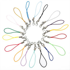 50pcs Cell Phone Lanyard Strap String Mobile Hook With Lobster Clasp Ring Keychain Fo alternate view