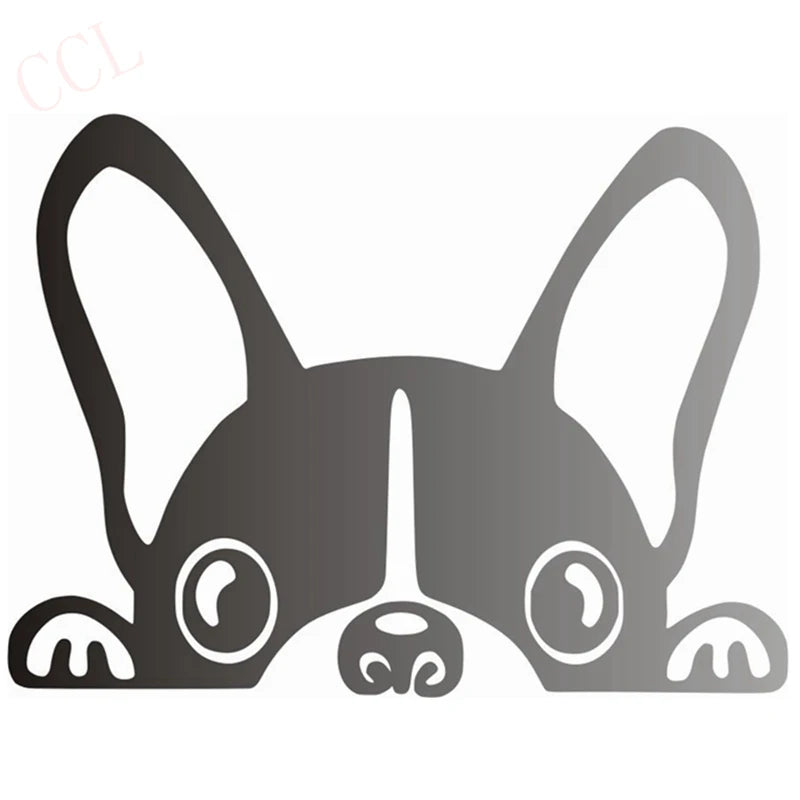 French Bulldog Light Switch Sticker | Vinyl Wall Decal for Switch Plate close-up view