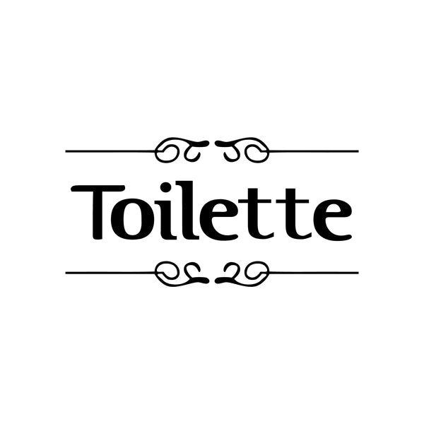 French Bathroom Toilet Sign Vinyl Sticker Decal | WC Entrance Sign Door Decal for Fra alternate view