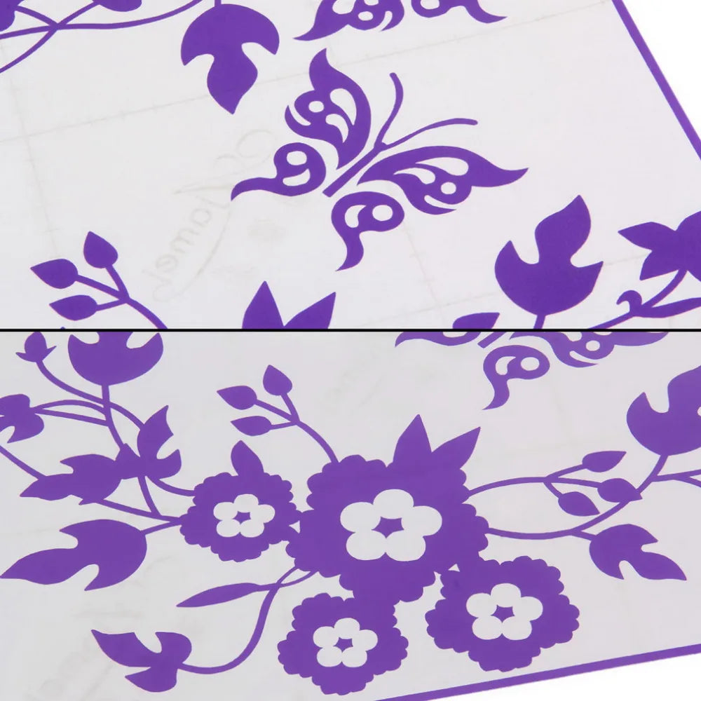 Butterfly Flower Wall Sticker | Bathroom Decor Wall Decals close-up view