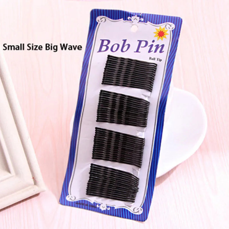 1Pack New High Quality Women Hair Clips Bobby Hair Pins Hairpins Black Wave Straight Barrettes Girls Hair Accessories Wholesale
