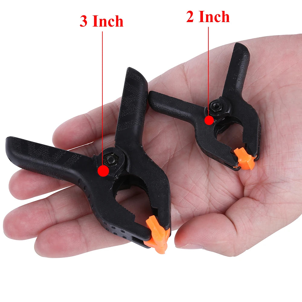 Adjustable Plastic Spring Clamps | Multi-Pack Woodworking Clamps additional angle