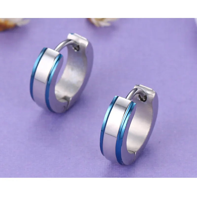 Vnox Small Stainless Steel Hoop Earring Stainless Steel Earings for Women Men detail view