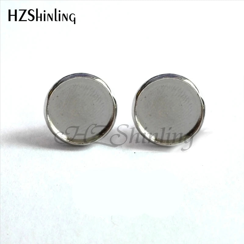 NES-001 Van Gogh Painting Stud Earrings The Starry Night Ear Studs Van Gogh Sunflow additional angle
