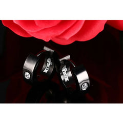 Stainless Steel Hoop Earrings for Women | Cubic Zirconia Huggie Ear Cuff detail view