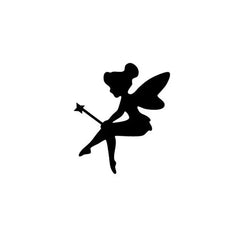 Mini Fairy Vinyl Decal | Fairy Bell Silhouette Wall Sticker for Kids Room Decor alternate view